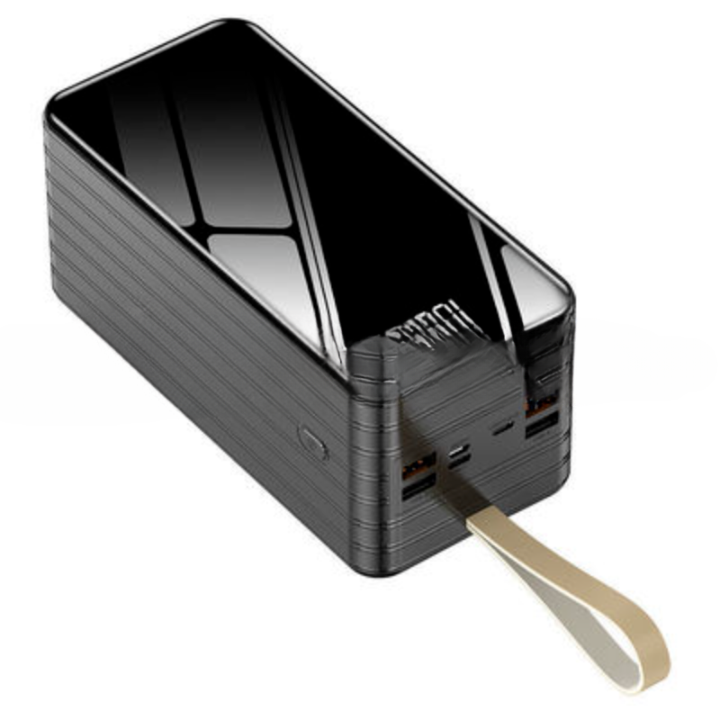 Power Bank 100000mAh with Cable Portable Mobile Lighting Flashlight LED Digital Display Charger Powerbank for Smartphone