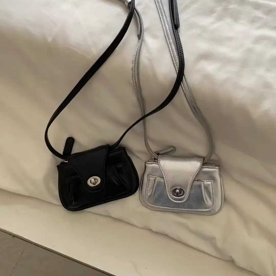 Mini Single Shoulder Bag for Women Coin Purses Buckle Mouth Envelope Chain Sier Leather Crossbody Bag Fi Messenger BagXJ250108