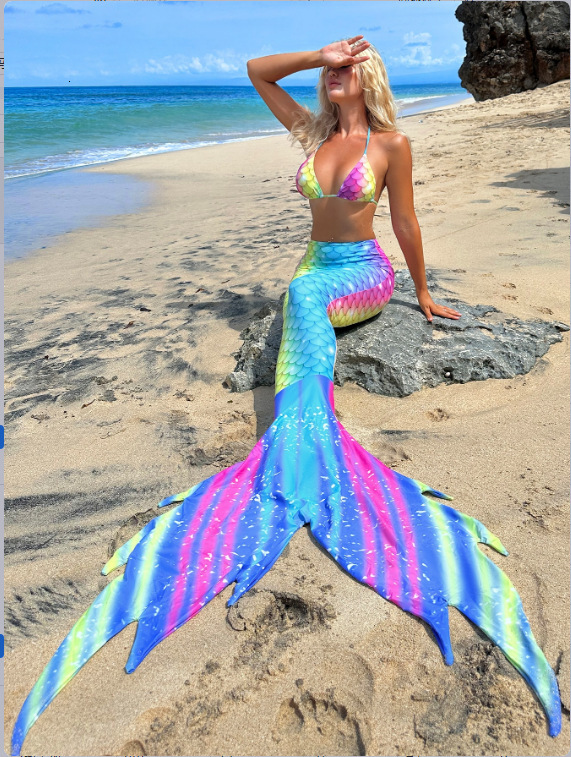 2025 New Beauty Fish Tail Swimsuit Three Piece Set Adult Sexy Bikini Party Designer Trendy Beach Swimsuit