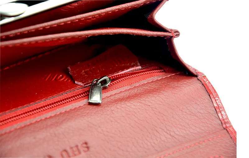 Purses Wallet For Women Long Zipper Brand Genuine Leather Money Large Capacity Crocodile Pattern Handheld Bag