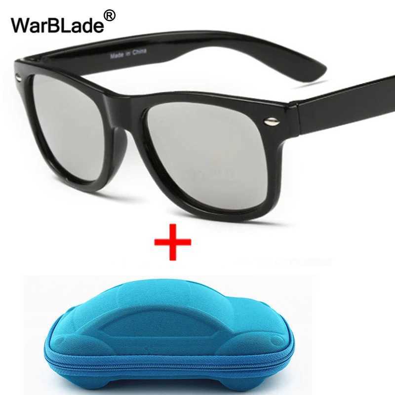 WarBLADE Cool Childrens Sunglasses Childrens UV resistant Sunglasses Boys and Girls Baby Glasses Coated Lens UV 400 Protective Belt Shell W250109