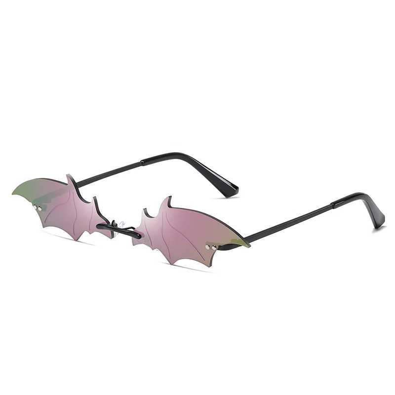Small Cat Eye Sunglasses Womens Luxury Brand Halloween Borderless Punk Sunglasses Bat shaped Unique Glasses Mens UV400 W250109