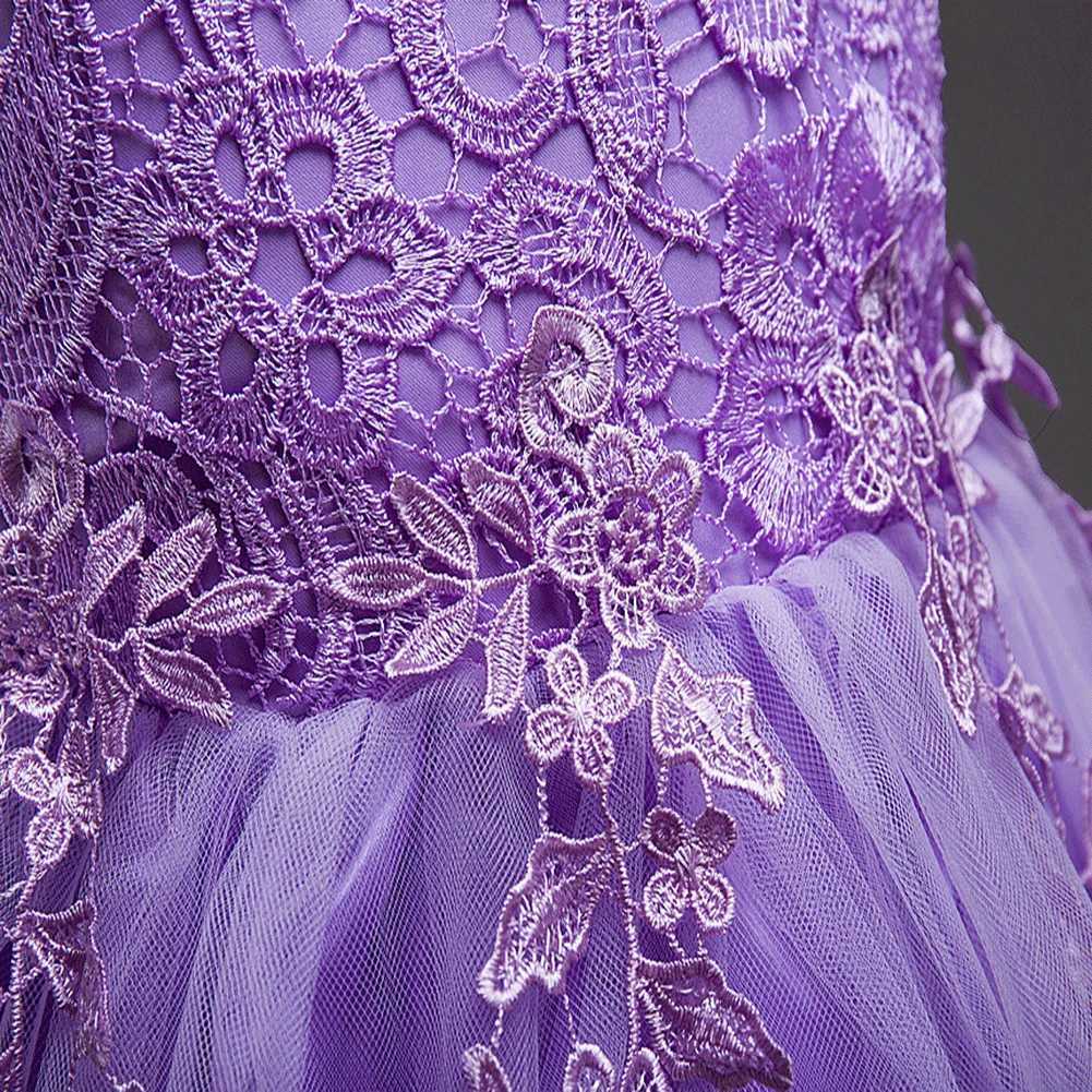 2023 2-8 Yrs Flower Girls Dress Lace Embroidered Sleeveless Princess Pageant Gown Girls Lace Applique Floral DressesXJ250108
