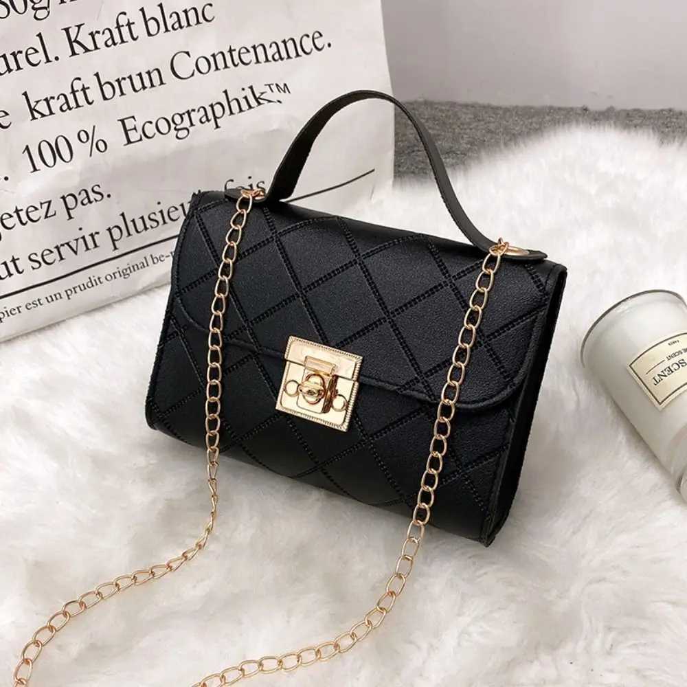 Single Shoulder Bag Fi Women Handbag Solid Color Casual Mini Bag Female Chain Shoulder Pouch Ladies Leather BagXJ250108
