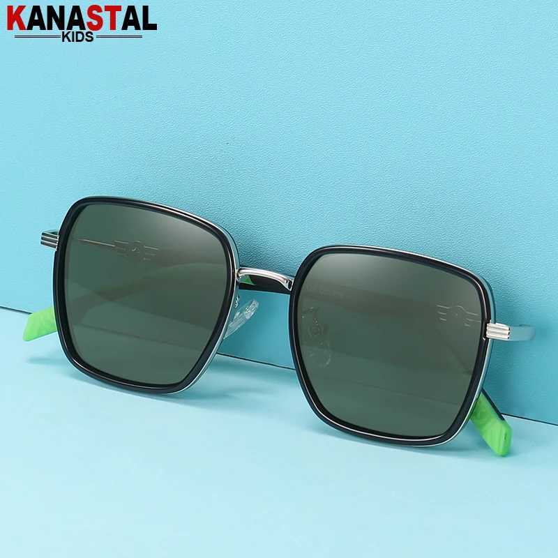 Childrens sunglasses UV400 polarized sunglasses TR90 metal glasses frame camping sports Par anti glare sunshade glasses W250109