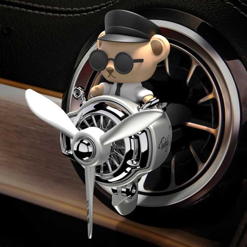Car Air Freshener New cartoon vibrating head bear driving car fresh air perfume car interior perfume clip car accessories H250108