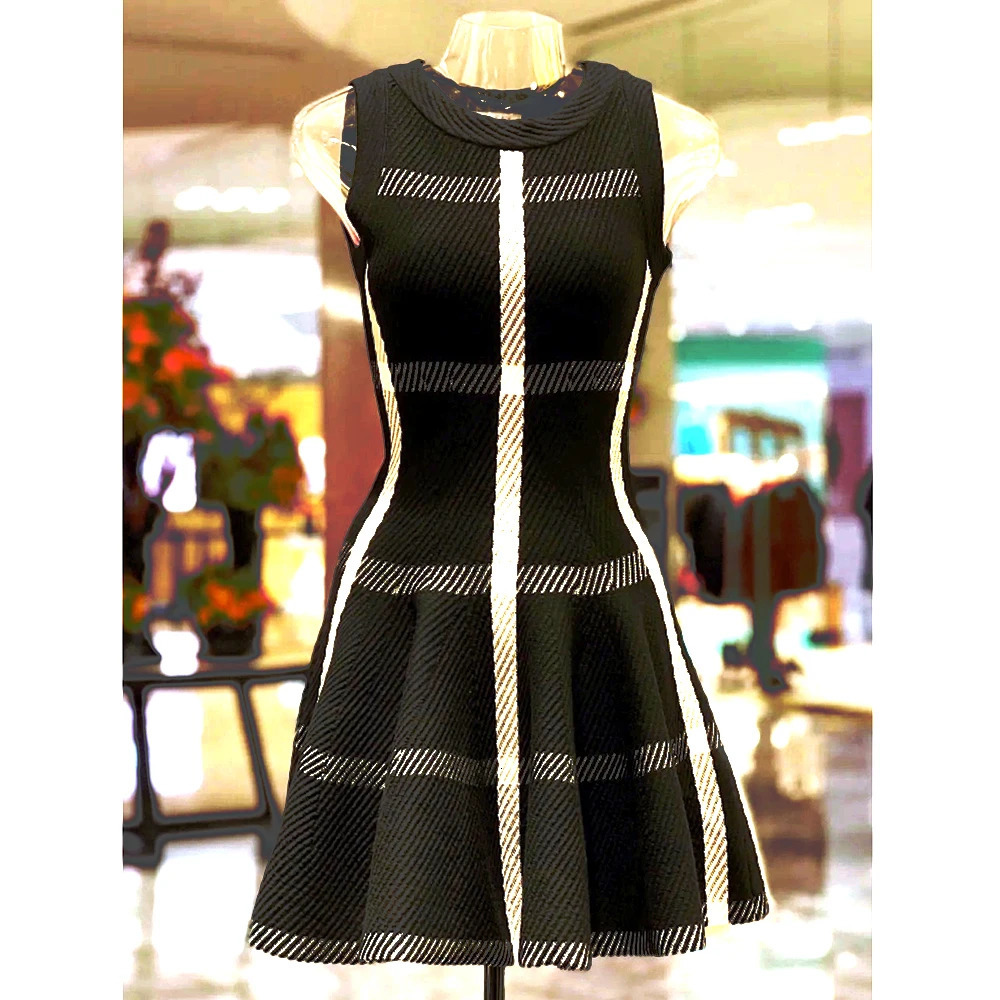 Summer In y n Knit Black Dress For Women Sleeveless Vestidos Evening Party Birthday Short Skirt Clothes 250109