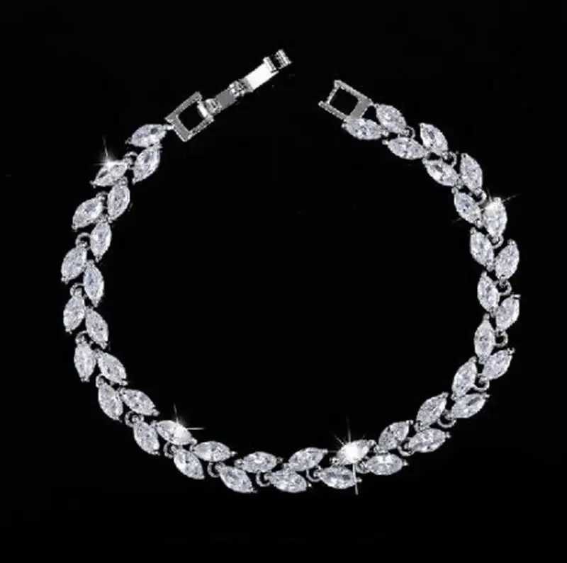 Exquisite Shining Rhinestone Zirconia Geometric Tennis Bracelet Women Fashion Trend Dinner Party Jewelry Girls GiftXJ250109