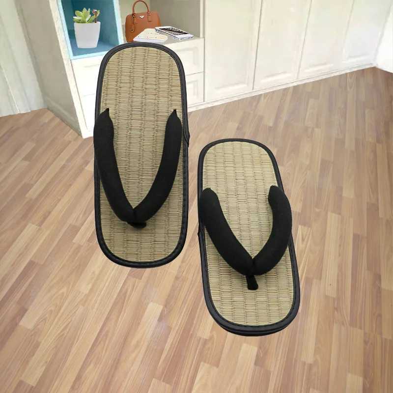New Arrival Grass ruffled edges mens flip cover summer slider Y-shaped clip slider sandals open toe Japanese thick soled slider T250108