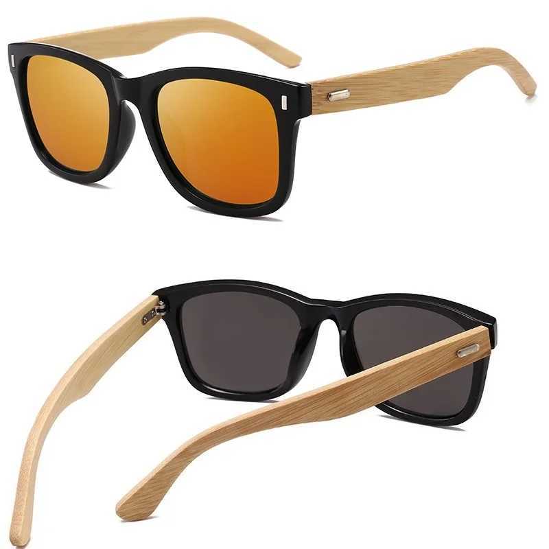 Classic bamboo retro sunglasses mens nail decoration driving mirror sunglasses retro wood Oculos De Sol UV400 W250109