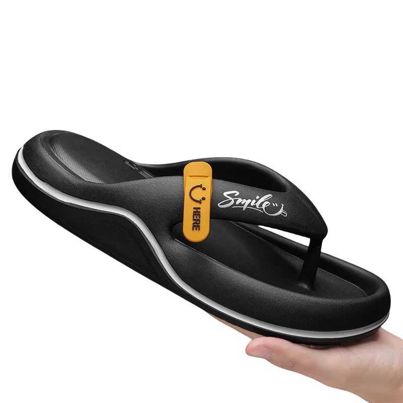 New Arrival Summer mens platform flip soft bottom EVA slider mens outdoor leisure beach shoes home anti slip bathroom slider shoes T250108
