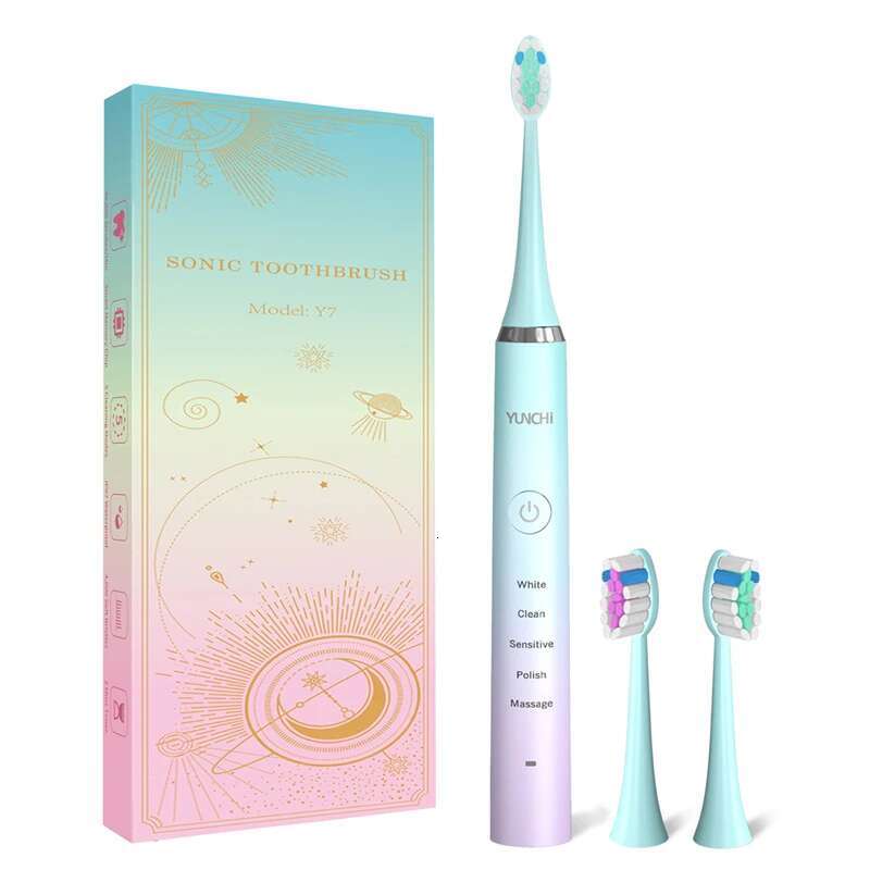 Electric Sonic Toothbrush USB Rechargeable IPX7 Waterproof 5 Modes Smart Timer Soft Bristles Brush Heads For Adult Travel Box