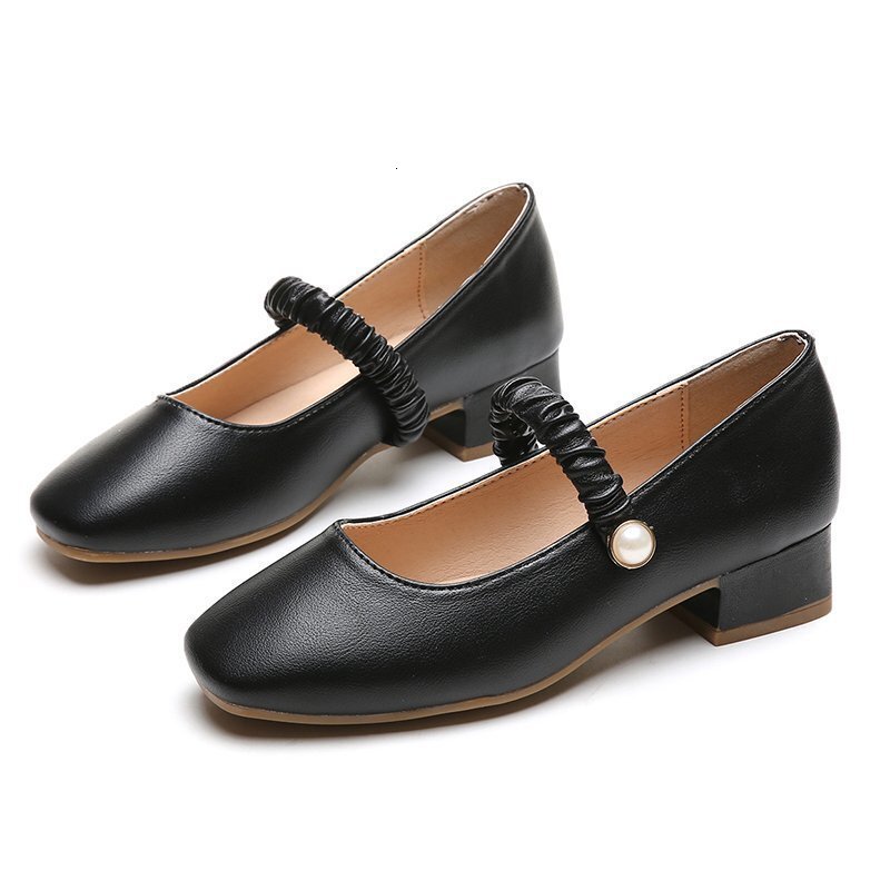 Ddmywed New Spring And Summer Mid Round Head Thick Heel Buckle Fashion Single Shoe Color Women's Shoes Chinese Brand Shoes F0109-26 ddmythur