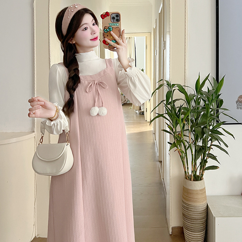 Y4076 skirt autumn and winter suit 2024 new fashion small fragrance loose sweet suspender skirt western style women's winter
