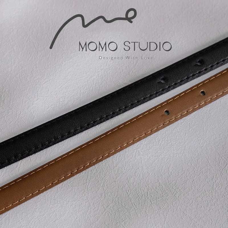 New Fashion Womens Leather Adjustable Gold Buckle Belt Womens Fashion Thin Cowboy Belt Womens Jeans Dress Belt W250109