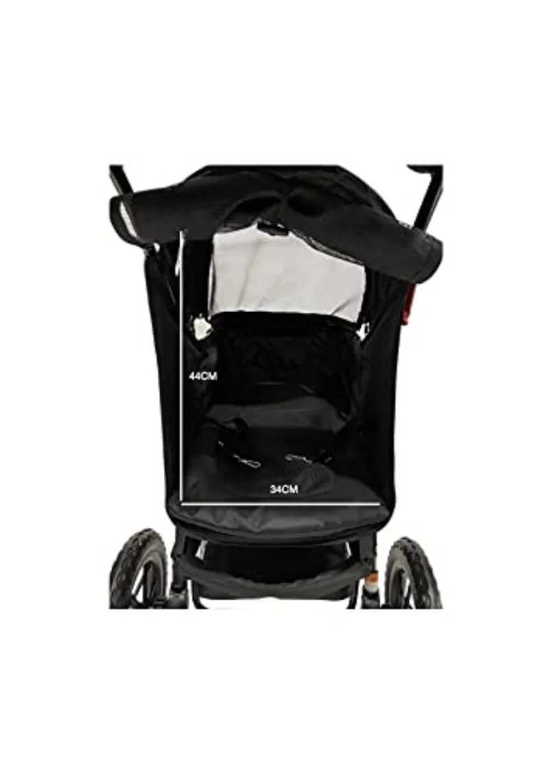 Chik Black Luxury Dog Cart with One Hand Folding 12 Eva Tire Front and Rear Providing Extra Comfortable Reflective Binding Weighing Up to 23KG W250109