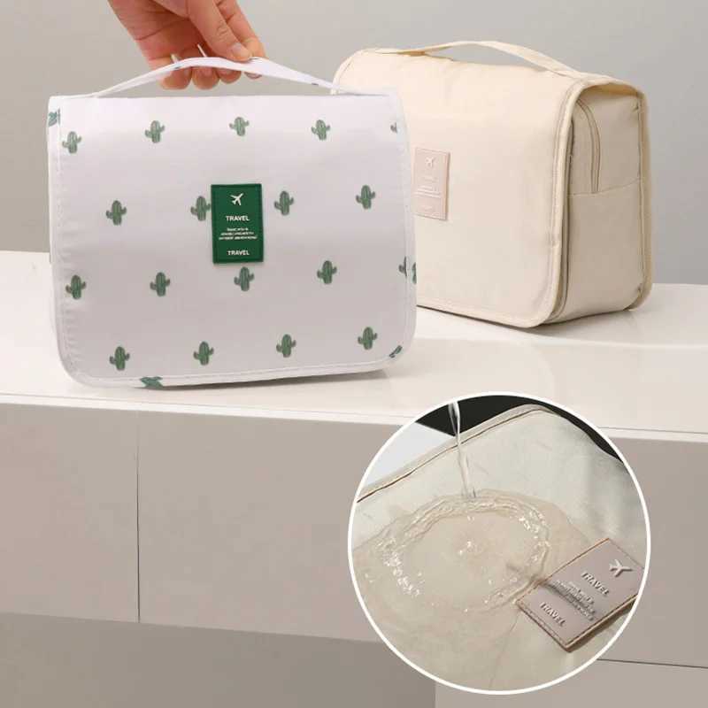 Toilet bag hanging portable large capacity Oxford cloth toilet bag folding travel convenient cosmetic storage bag new W250109