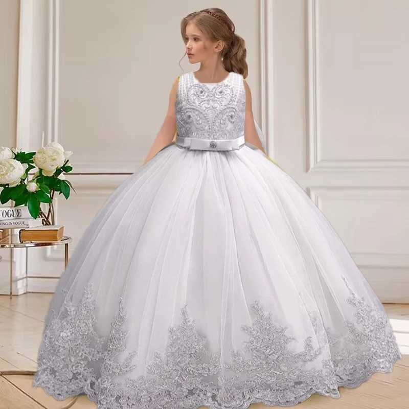 2024 New Hot Selling Girl Par Dress Gorgeous Big Bow Graduation Ball Dress 4 6.8 10 12 Elegant Birthday DressXJ250108