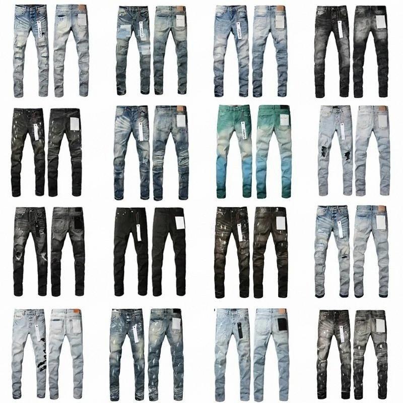 Designer jeans purples jeans fashion mens denim shorts cool style designer pant distressed ripped biker black blue jean slim fit motorcyc shsr