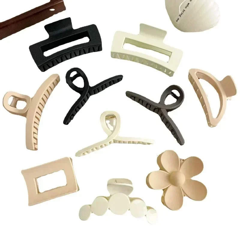 Korean Fashion Hair Claw Clip Set for Women Big Headwear for Girls Various Styles Shark Clips Clamp Accessories 250103