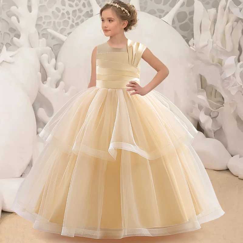 Pageant Long Black Par Dress For Girls Children Costume Evening Princess Dresses Girl Dress Vestidos Wedding Prom Gown 4-14YXJ250108