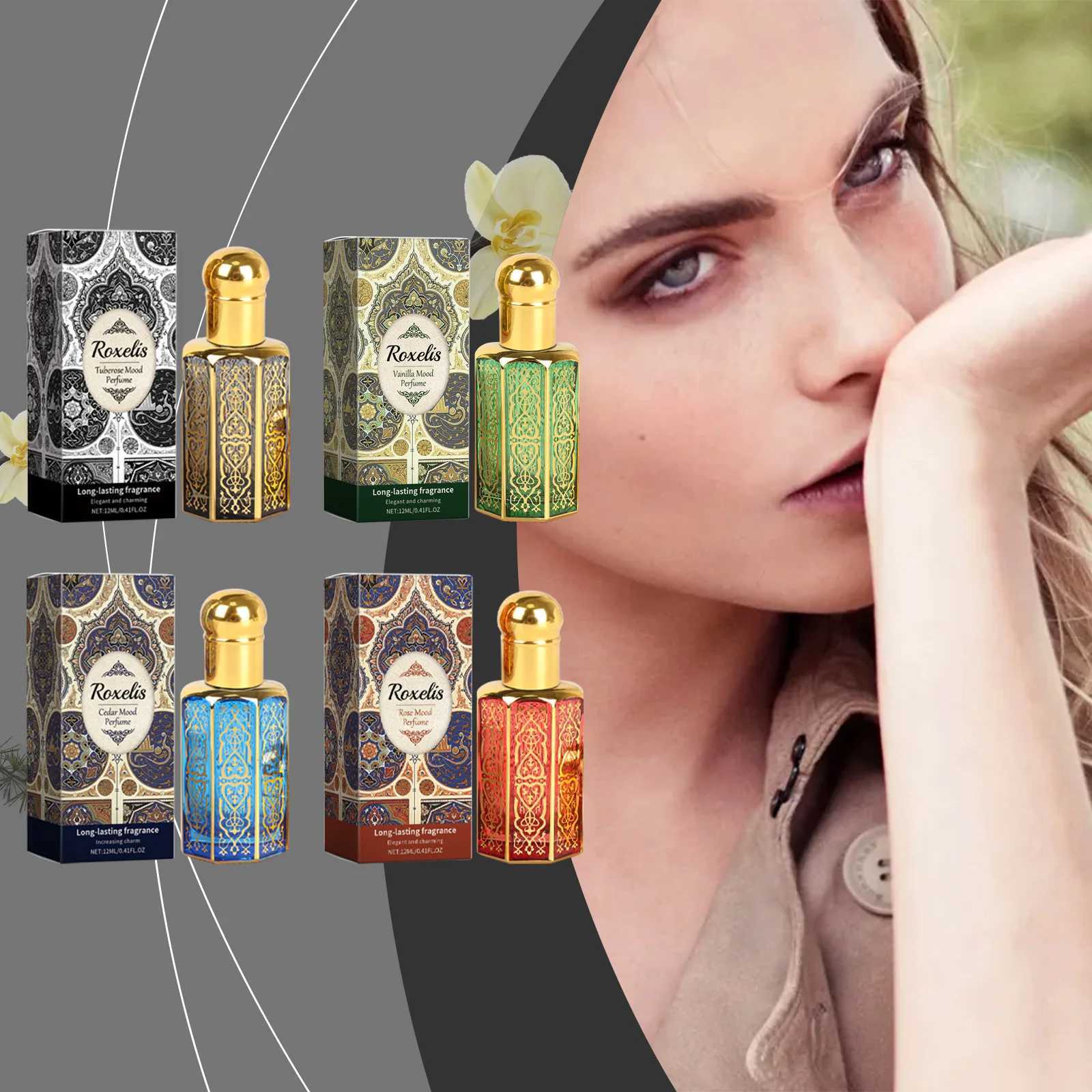 Roxelis Women Charming Perfume Series Keep ing Lasting Scents Attracting Men Mini Bottle Arabia Rose Light PerfumesXJ250109