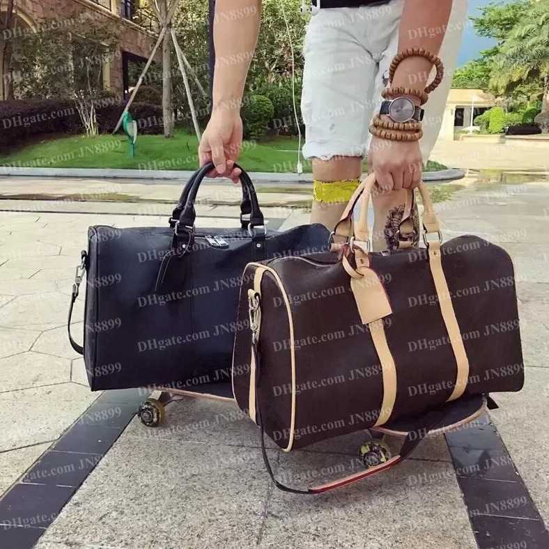 High Quality Luxury Designer Duffle Bag Men Women Fashion Travel Bag Suitcases Large Capacity Zipper Shoulder Crossbody Travel Bag 54CM