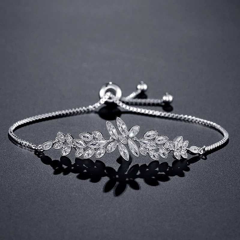 Exquisite Marquise Zircon Adjustable Bracelet for Women Cubic Zirconia Charm Bracelet Jewelry GiftsXJ250109