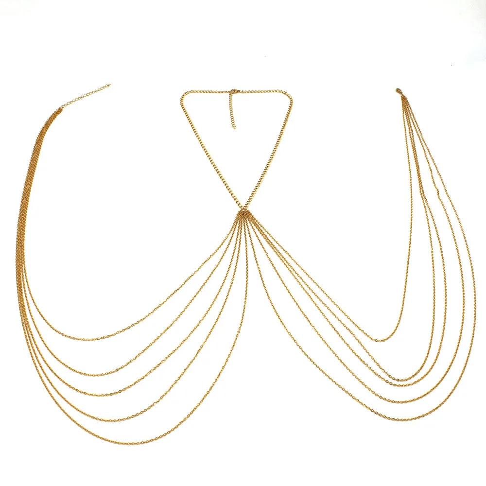 Fashion Stainless Steel Cross Tassel Chain Waist Body Chain For Women Sexy Bikini Beach Belly Accessories Body Jewelry 250107