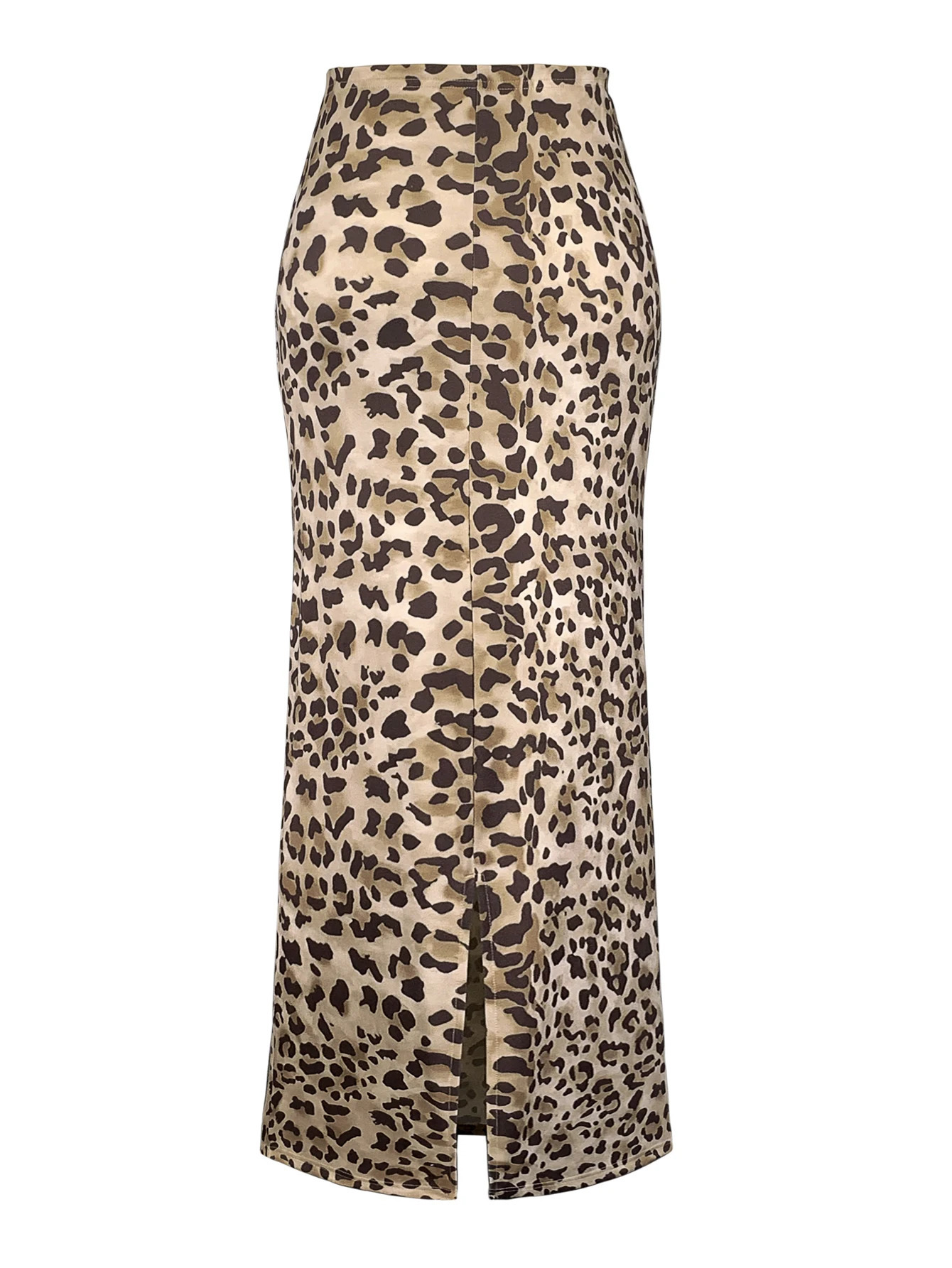 Leopard Print maxi skirt women High Waist Hip Package Slim Midi Skirts Female Sping Summer Fashion long vintage skirts for 250106