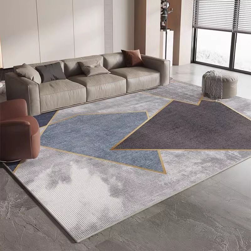 4006-418-57.8-GZX-Beige Striped Minimalist Rug Comfortable Large Area Living Room Rugs Refreshing Bedroom