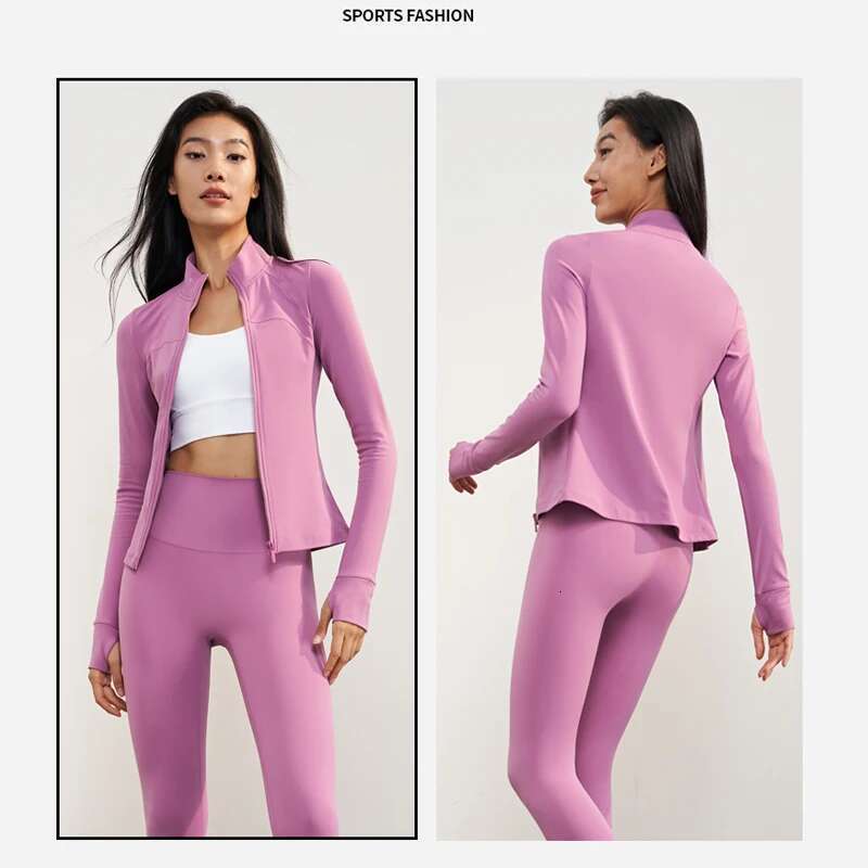 Vnazvnasi Women Outside Slim Sports Jacket Zipper Warm Brushes Girls Gym Tops Fashion Design Wit High Quality Fiess Yoga Coat