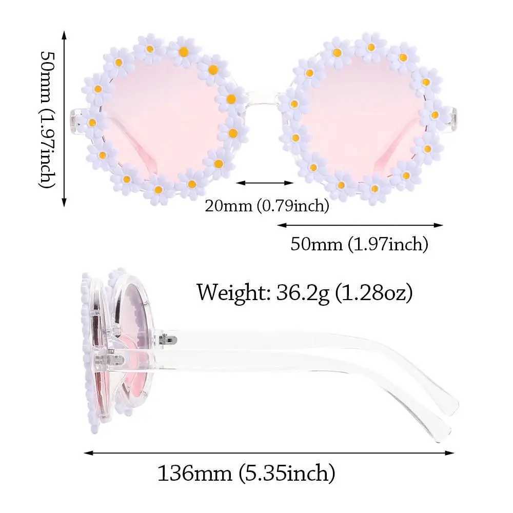 Retro Chrysanthemum Sunglasses Adult and Children Round Frame Sunglasses Fashion and Fun Festival Par Glasses Sunshade Glasses W250109