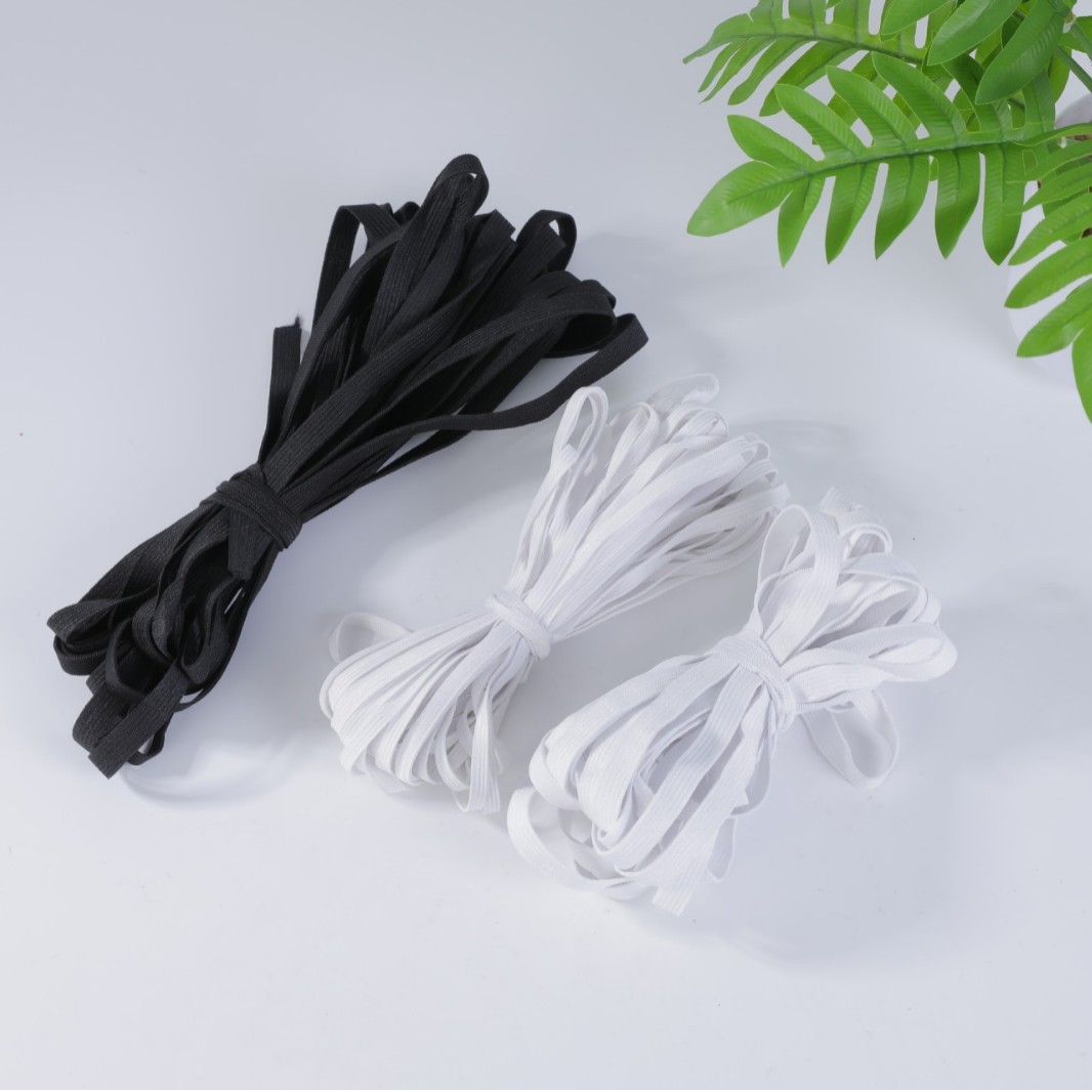 Black and white double-layer flat elastic band clothing pants wide rubber band baby high elasticity elastic webbing elastic rope
