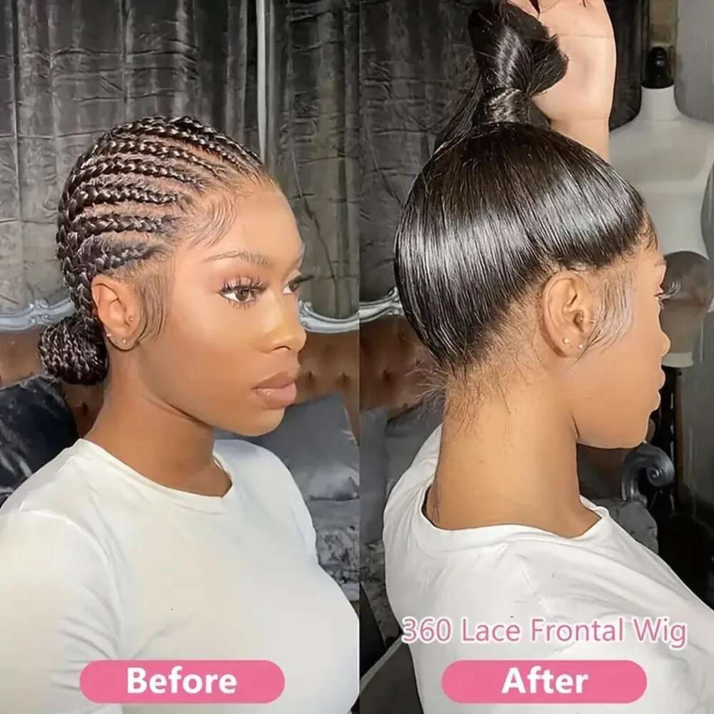 250 Density 360 Full Lace Pre Plucked Raw Wig Brazilian Bone Straight Wigs Human Hair 100% Natural Haire