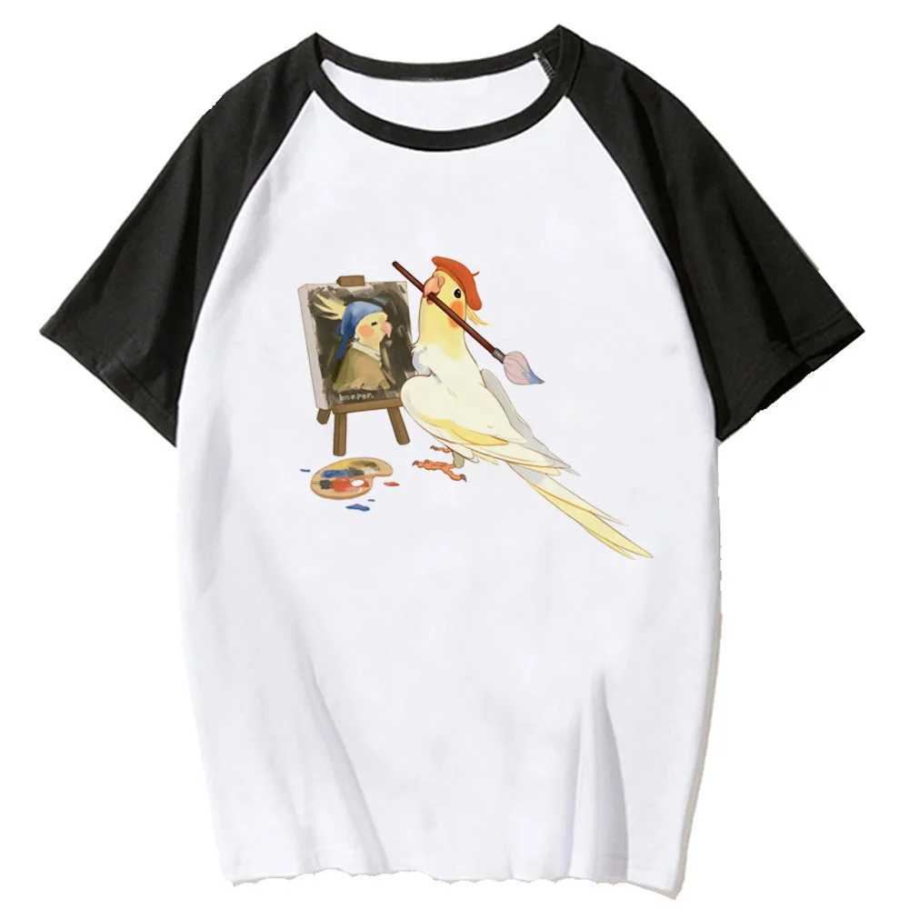 Cockatiel t-shirt womens street manga t-shirt womens anime funny costume M250108
