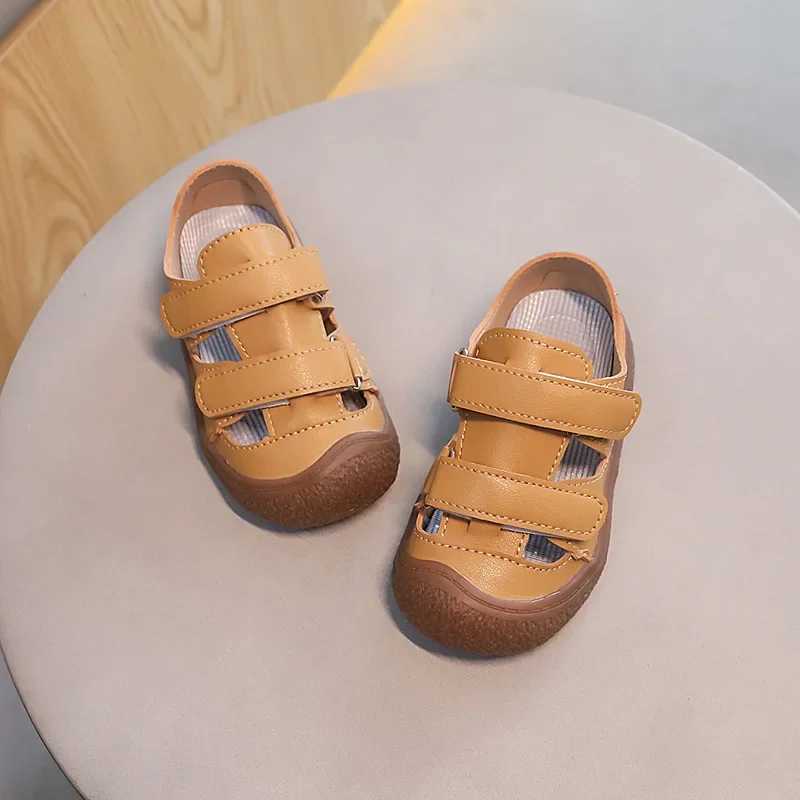 New girls sandals with anti slip soft sole comfortable childrens sandals simple Roman soft sole boys shoes retro casual flat beach shoes W250108