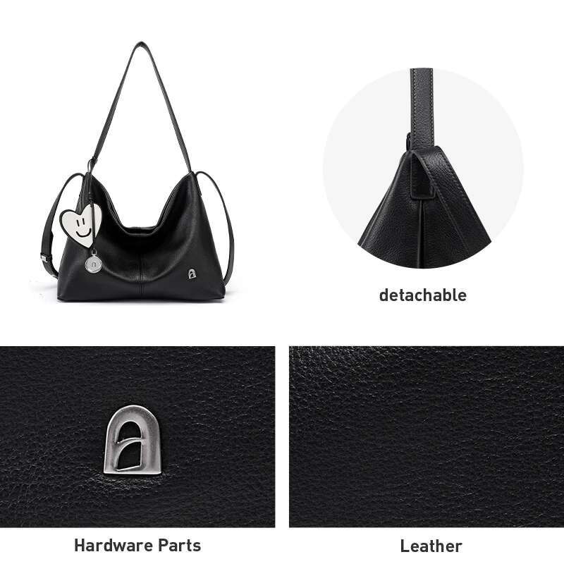 LA FESTIN Original Leather Women's Bags 2024 New Shoulder Fashion Large Capacity Tote Bag