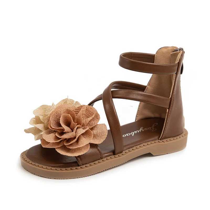 Fashionable womens sandals summer new princess shoe flower comfortable anti slip girls shoes temperature classic flat shoes W250108