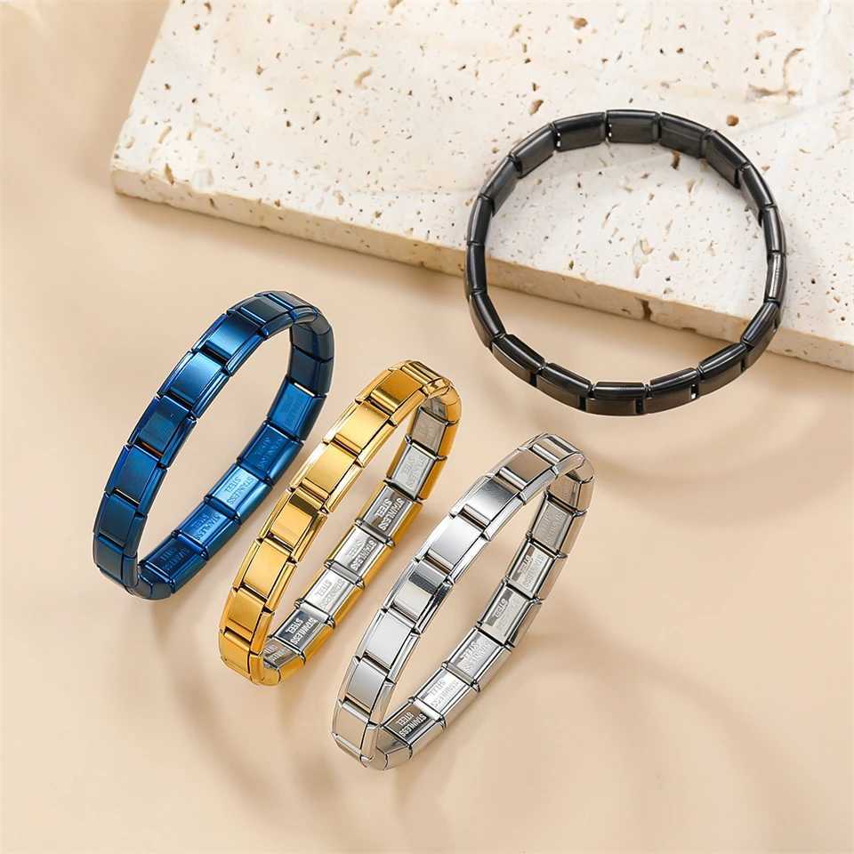 RAKOL Classic Stainl Steel Pendant Italian Chain Link Men Women Suitable For 9mm Bracelet Making DIY Steel Module ToolsXJ250109