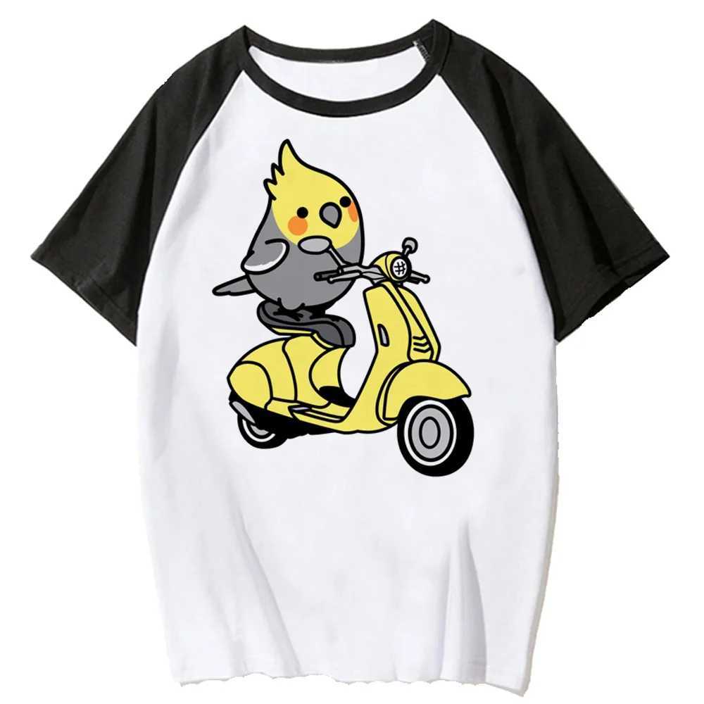Cockatiel t-shirt womens street manga t-shirt womens anime funny costume M250108