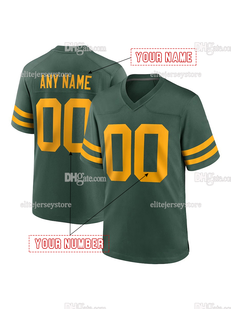 Custom Football Jersey Love Doubs Favre White Kraft Rodgers Reed Dillon Walker Watson Men Women Youth Any Name Number Embroidered Letter Number Design