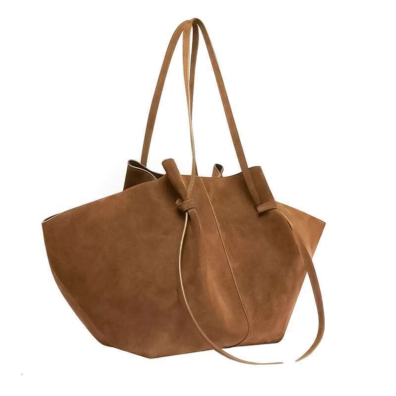 MABULA Vintage Suede Large Capacity Tote Handbag Brand Design Women's Shoulder Shopping Pouch Ladies Fashion Commuter Bag