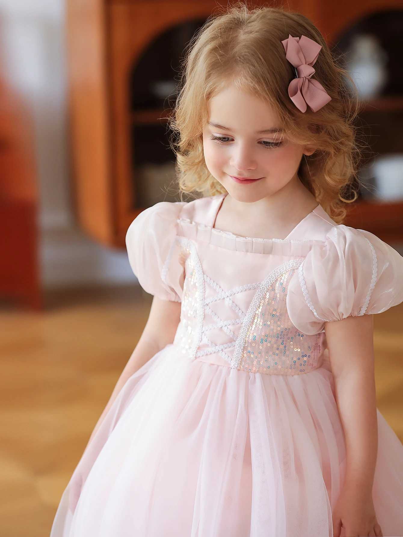 Wholesale Children Clothes Girls Frock Knee-Length Par Dresses For 4yr Little GirlXJ250108