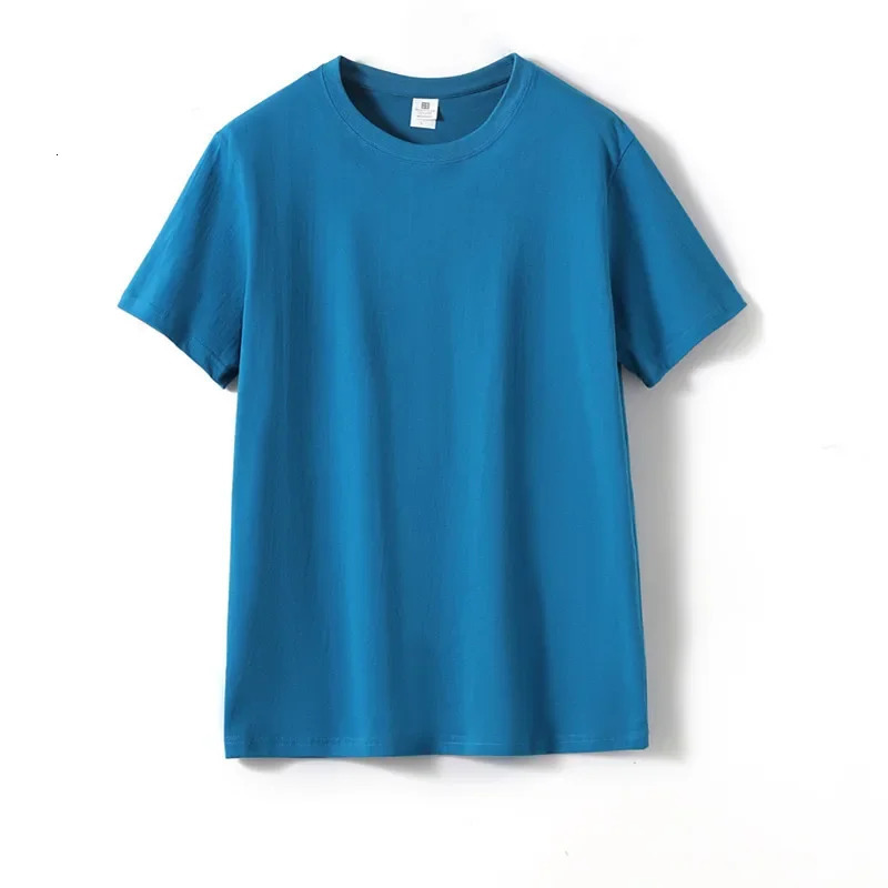 MRMT Mens T Shirt 180g Gsm Cotton For Male Solid Color Round Neck Men TShirt Short Sleeve Bottoming Man 250108