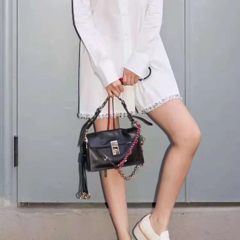 Retro Flap Square Bags Women Genuine Leather Brand Design Soft Shoulder High Street Girls Motorcycle Bag 2025 Spring New