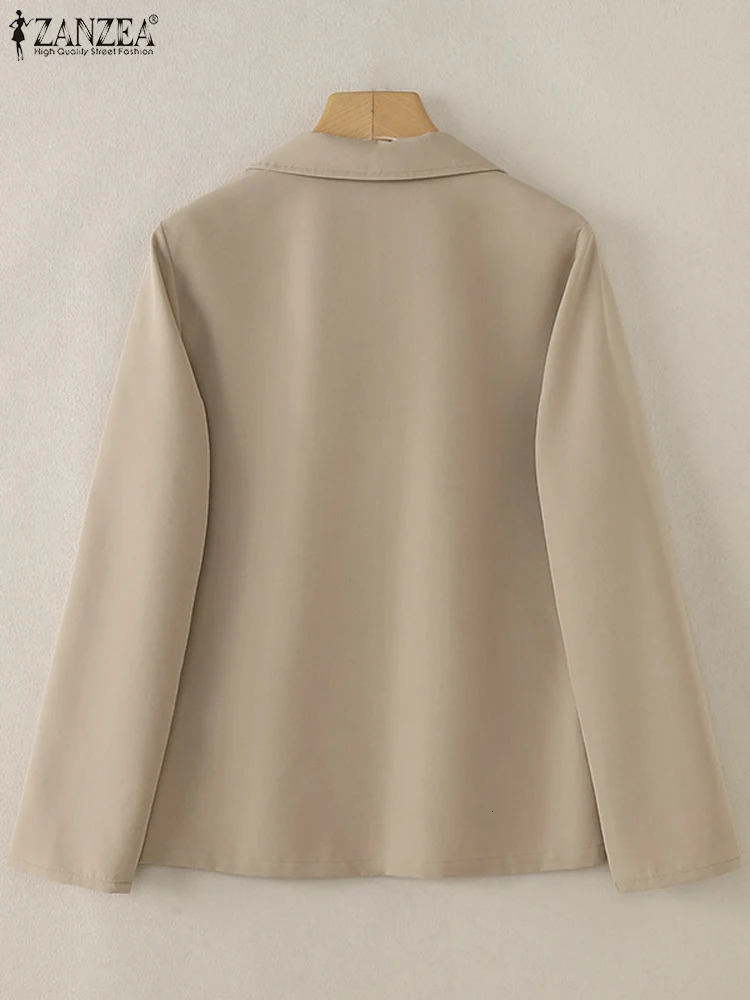 Autumn Women Jackets Stylish OL Coats ZANZEA Fashion Casual Long Sleeve Solid Buttons Down Spring Woman Outwears 250109