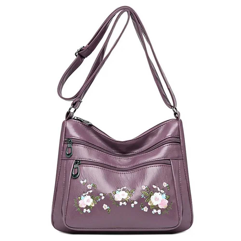 Large Capacity PU Leather Shoulder Bag for Women Zipper Multi-layer Handbag Messenger Crossbody Bag Elegant Ladies Hand BagsXJ250108