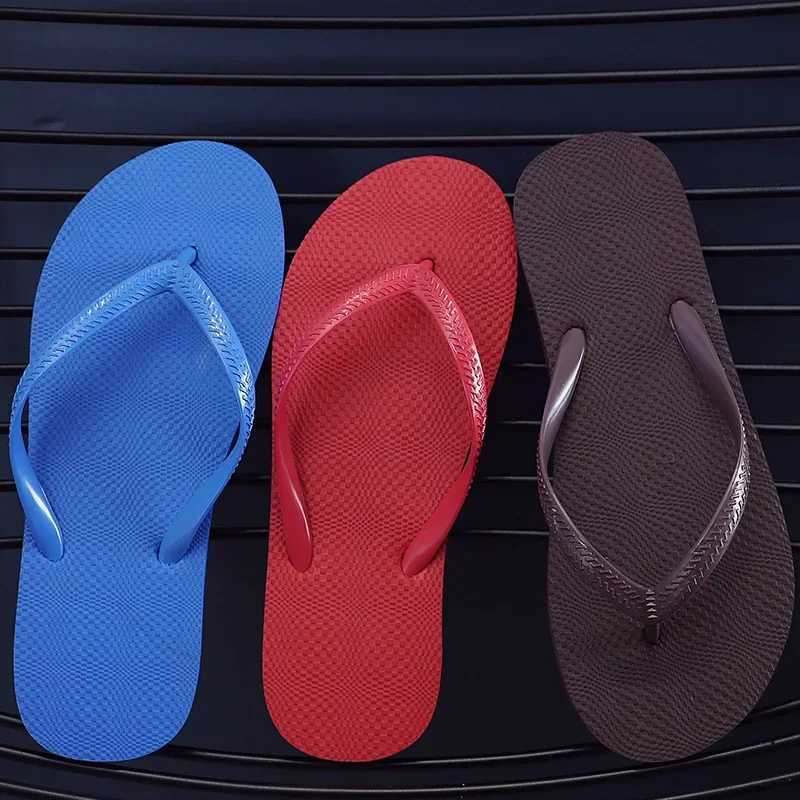 New Arrival Solid color anti slip casual couple slider womens summer beach slider outdoor womens flip breathable beach sandals T250108