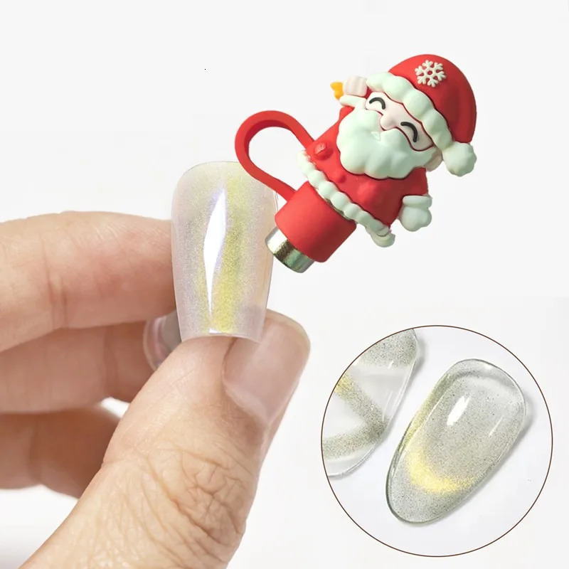 5pcs Christmas Nail Art Magnetic Stick Wand Set for 3D Cat Eye Gel UV Gel Polish Magic Manicure Painting Nail Art Magnet Wand 250107